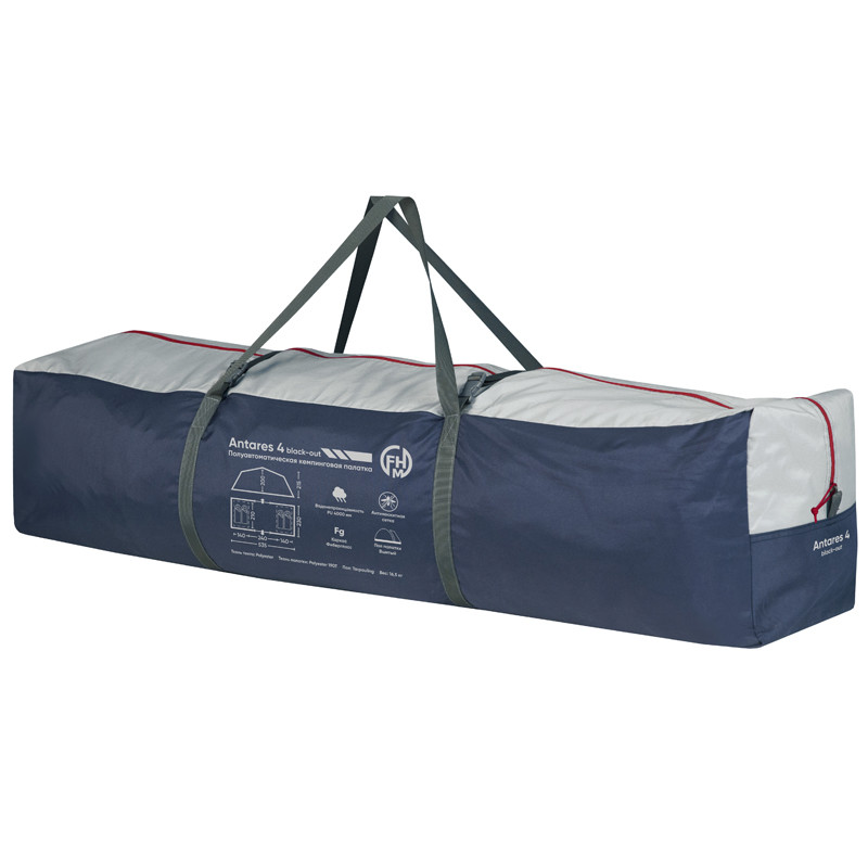 Палатка полуавтоматическая кемпинговая FHM Antares 4 black-out