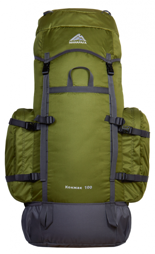 Рюкзак туристический Конжак 100 v3 зеленый-серый, Манарага
