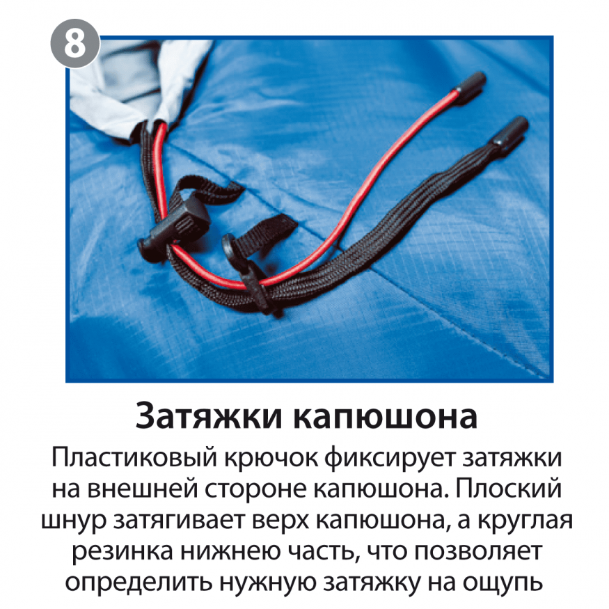 Спальный мешок Duvet Левый, серый/синий, Btrace