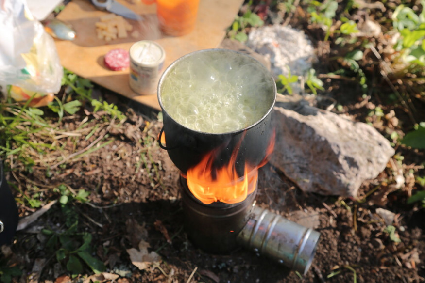 Турбопечка щепочница Век d 108 мм титан