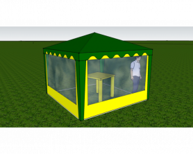 Стенка с окном 2,5Х2,0 (К БЕСЕДКЕ 2,5Х2,5 И 5,0Х2,5)