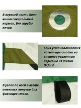 Баня туристическая «С лёгким паром!» (с каркасом)